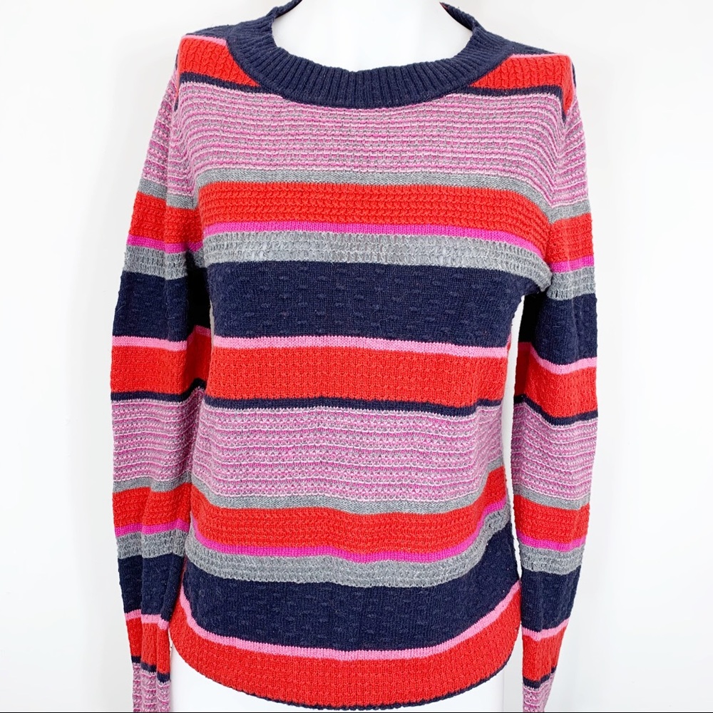 TOMMY HILFIGER crew neck  striped sweater medium